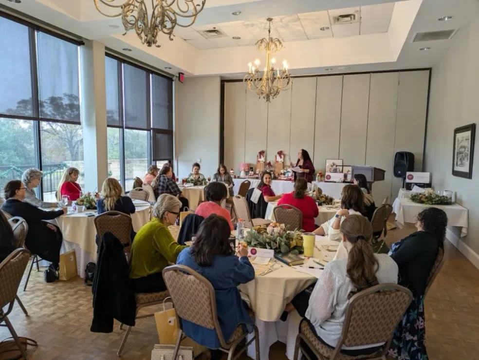 Women gathered at event venue